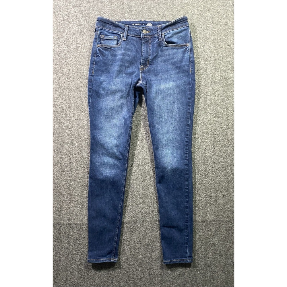 Old Navy Jeans Womens Blue Rockstar Super Skinny Ankle Mid Rise Size 6